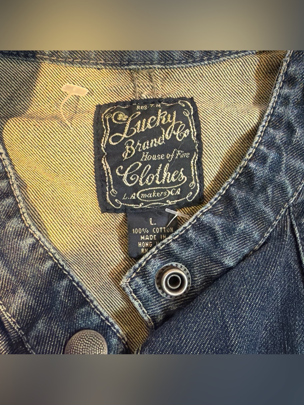 Vintage lucky brand house of Fire denim utility jacket